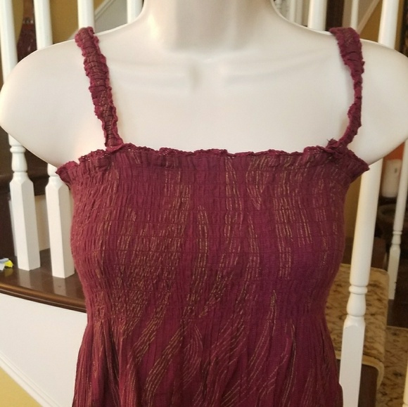 Calvin Klein purple and gold flowy dress sz Small - Picture 2 of 3